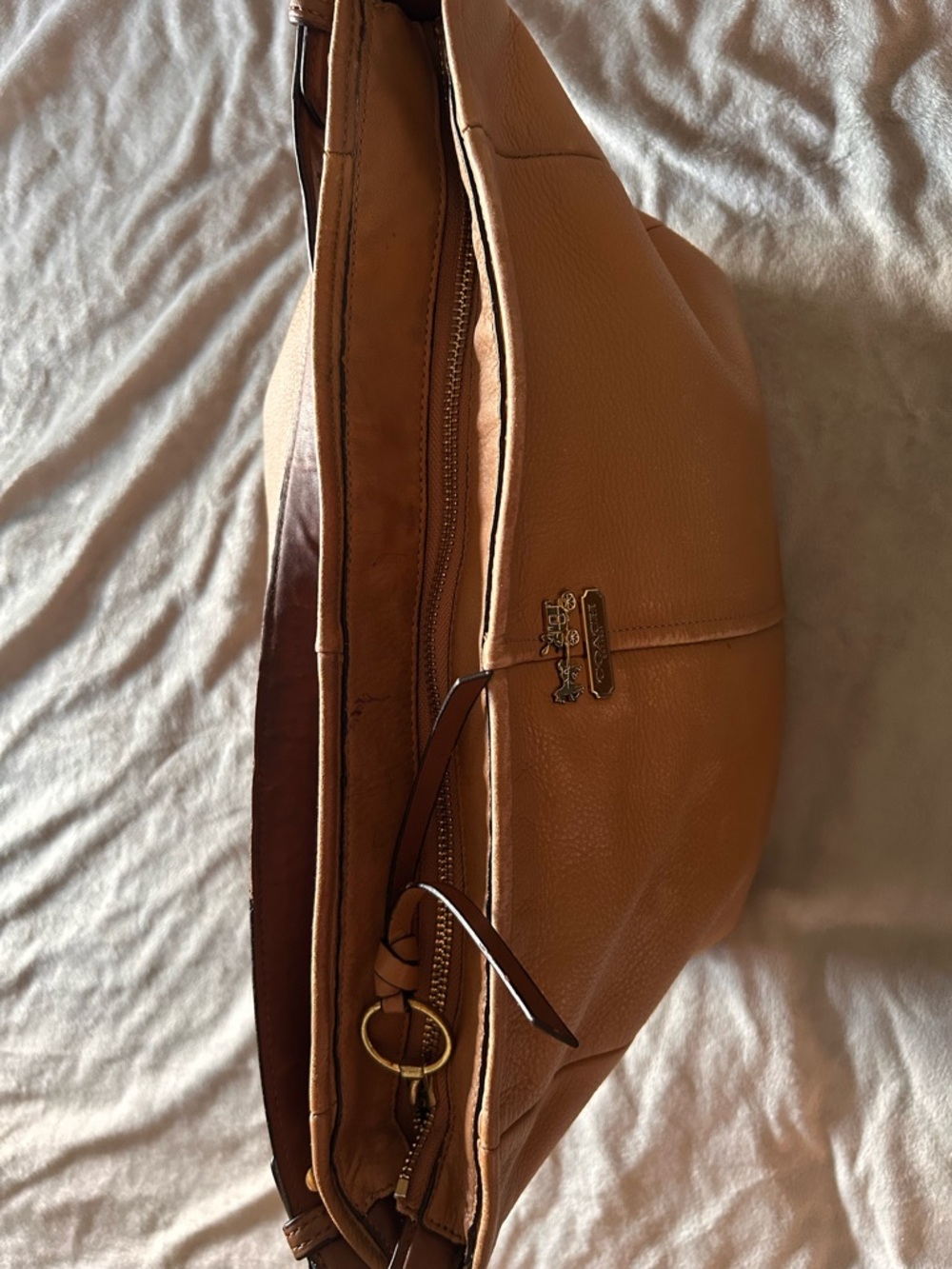 Vintage Coach Leather Shoulder Bag tan and brown - Picture 5 of 11